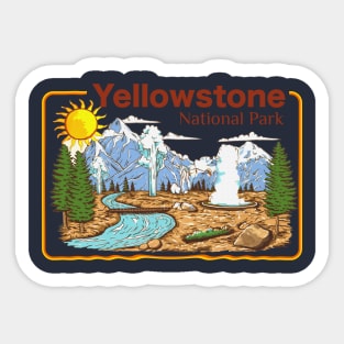 Unveiling Nature's Majesty: Journey Through Yellowstone National Park Sticker